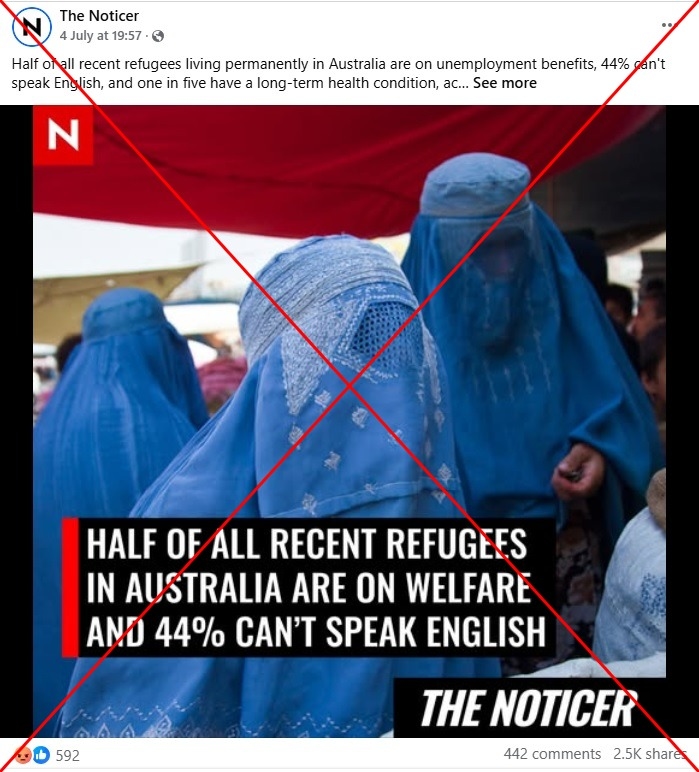 Posts criticising Australian migration policy misuse decade-old picture
