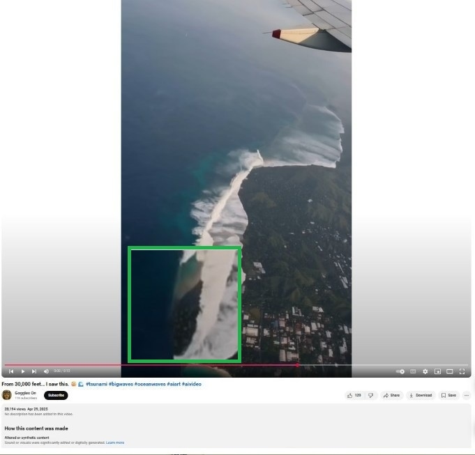 AI clip falsely shared as tsunami hitting Japan
