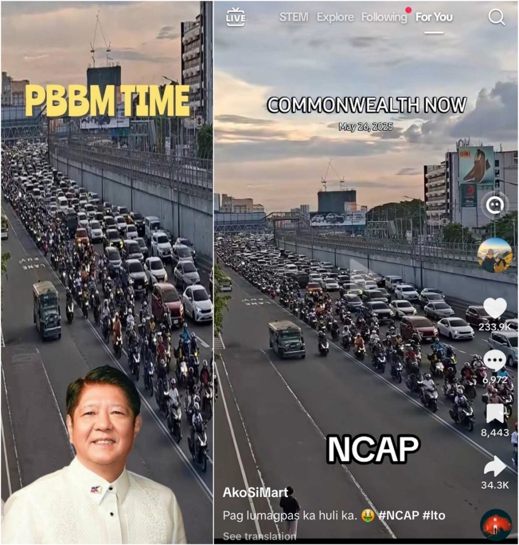 Collage of 'Philippine traffic conditions' misuses Vietnam photo