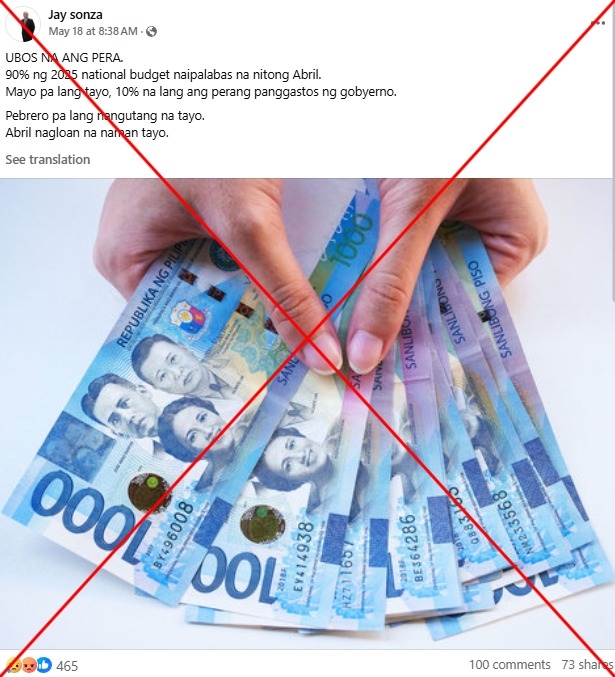 Posts mispresent budget data to falsely claim Philippines 'out of money'