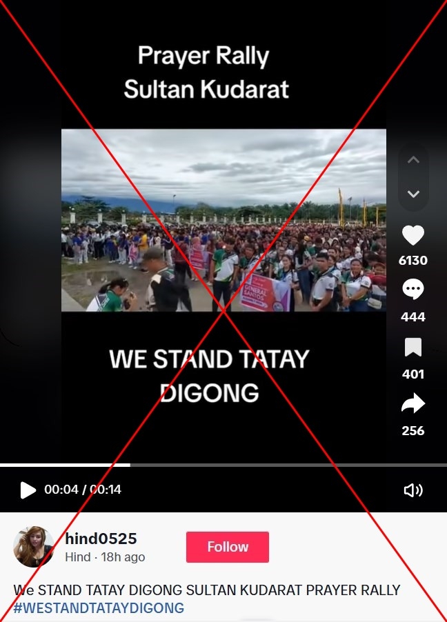 Student event clip misrepresented as protest against Rodrigo Duterte's arrest