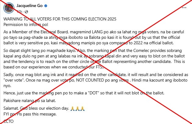 False ballot shading claims surface as Philippines heads to poll