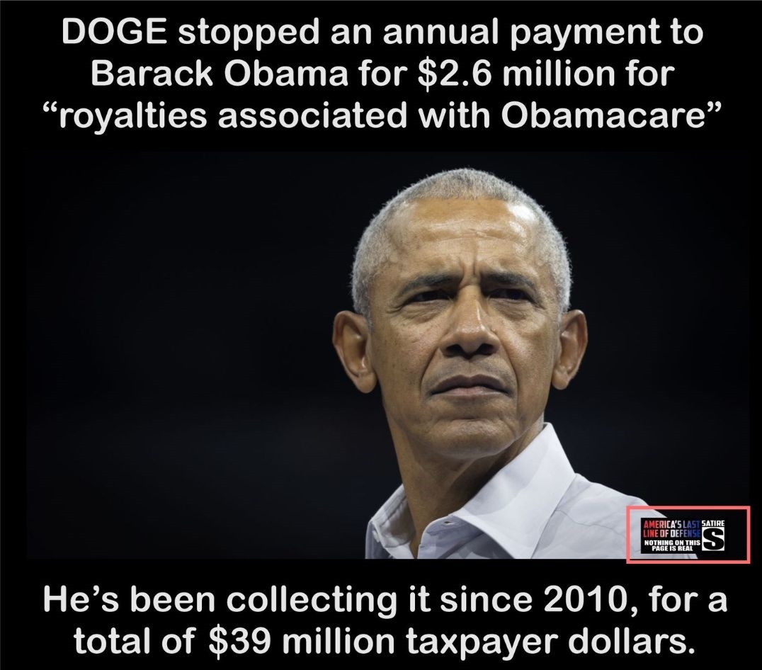 Claims of 'royalties' paid to former president Obama stem from satire