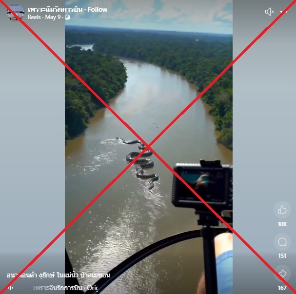AI-generated video of 'giant anaconda' misleads online