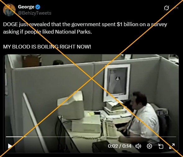 No evidence for Musk's $1 billion National Parks survey claim
