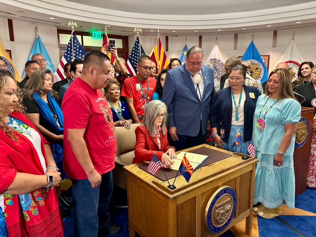 Native leaders, advocates gather for Emily's Law bill signing ceremony
