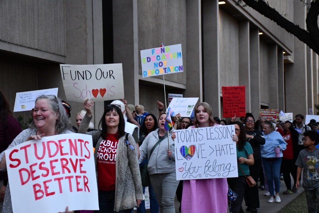 Ralliers say they're sick of national, state officials targeting vulnerable student groups