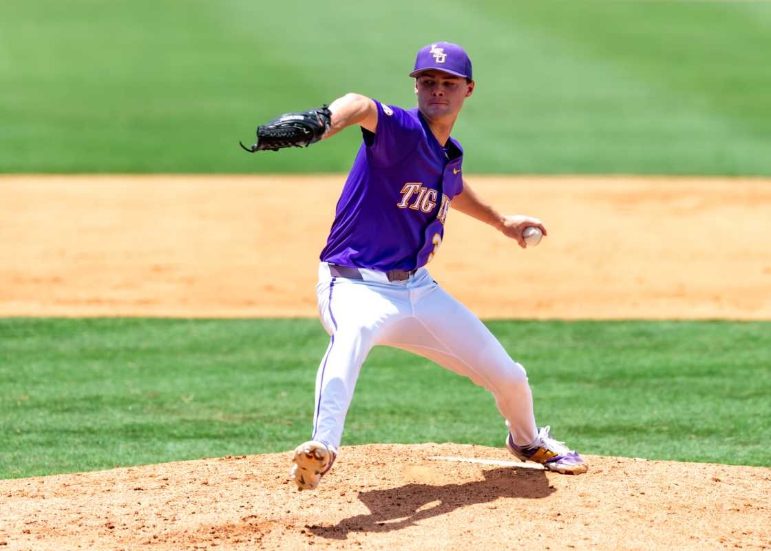 LSU Tigers Pitcher Kade Anderson Reacts to Beating West Virginia