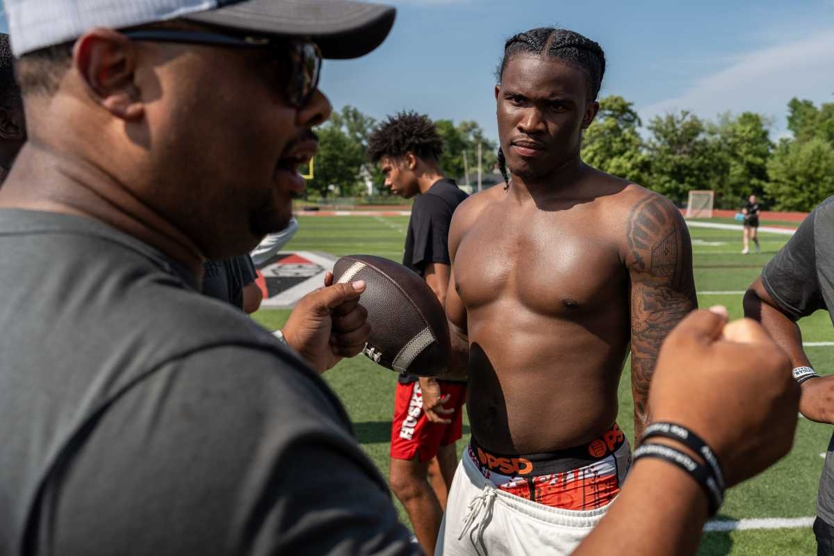 Bryce Underwood's Improved Physique Turns Heads During Camp Appearance Saturday