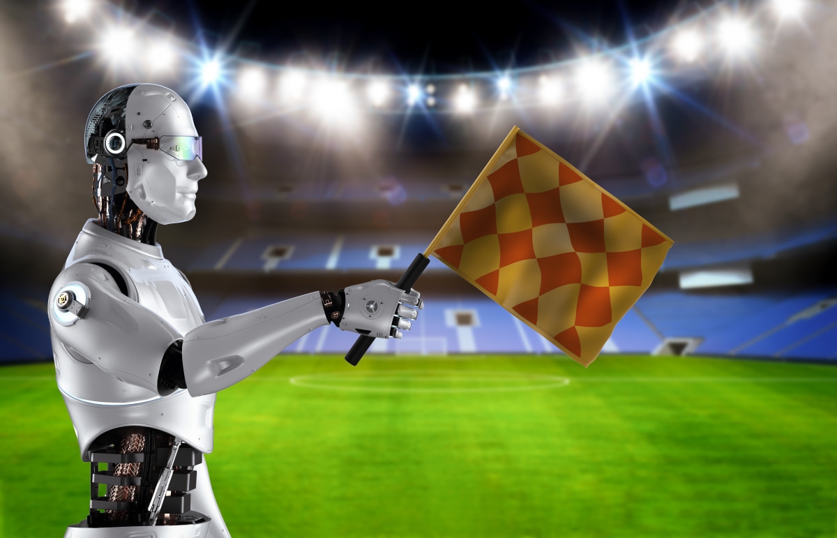 Robots waving flags?