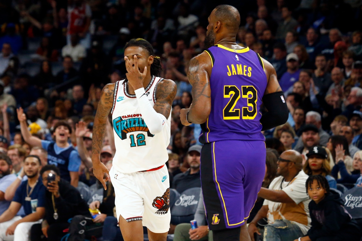 Ja Morant's Gesture Toward LeBron James Turns Heads on Tuesday