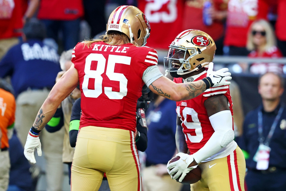 Star tight end George Kittle, who spent six seasons with Deebo Samuel on the San Francisco 49ers, came to his former teammate's defense after fans called out his weight in a viral video from minicamp.