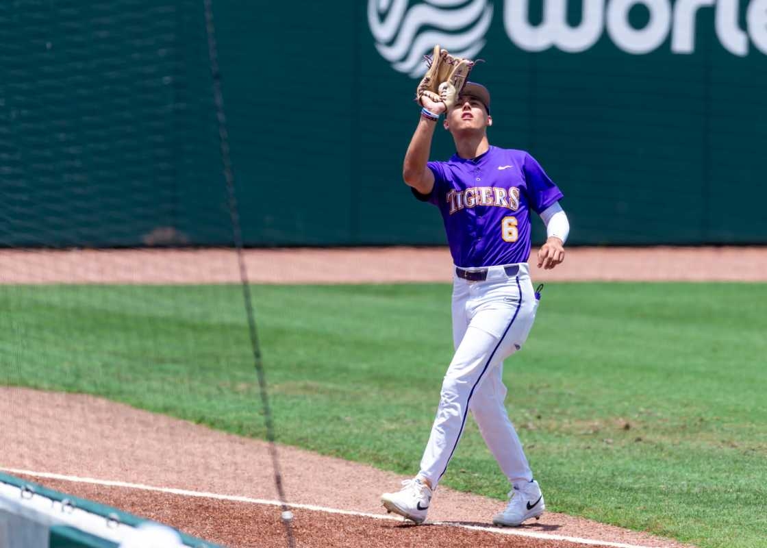 LSU Outfielder Derek Curiel Talks about Beating West Virginia