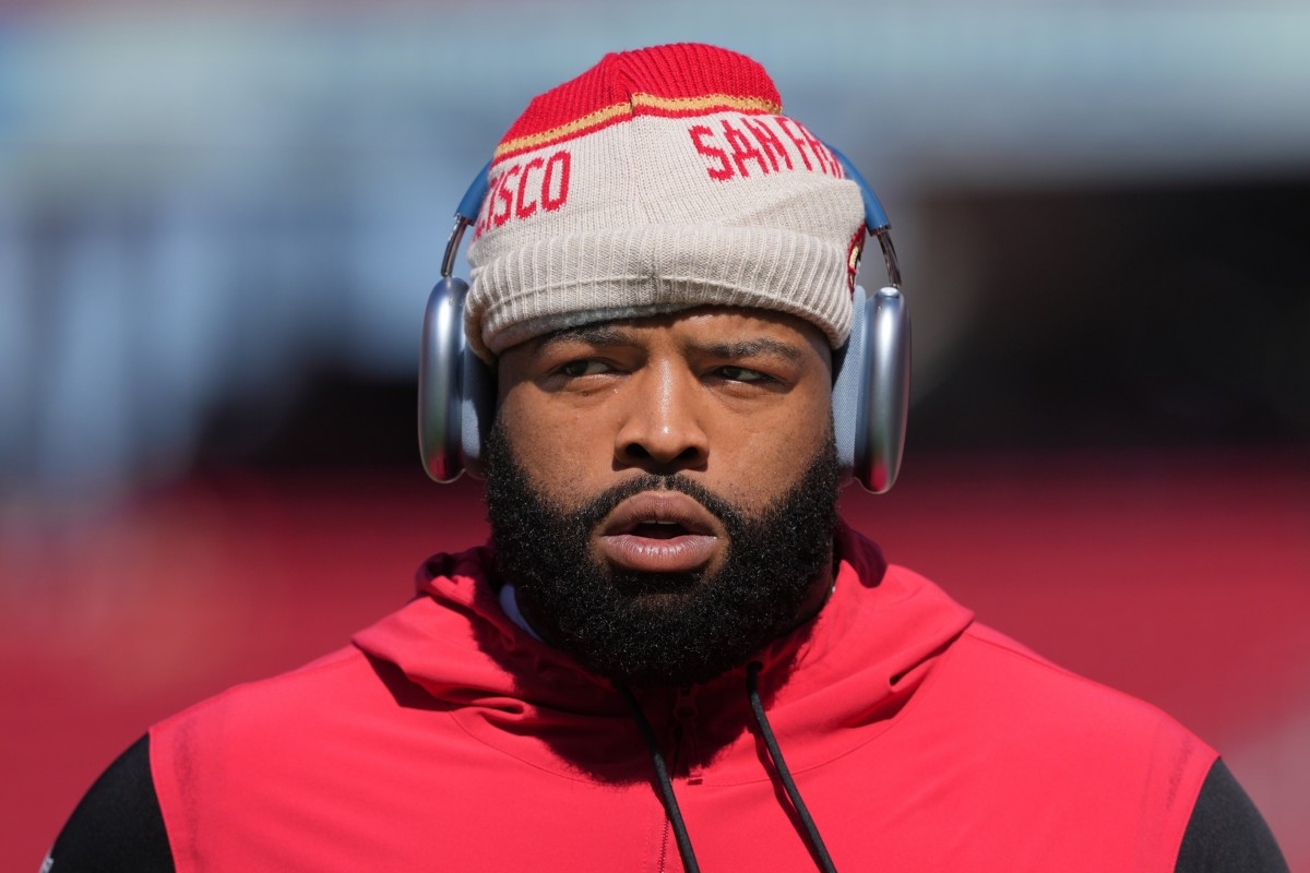 San Francisco 49ers offensive lineman Trent Williams was present at OTAs Tuesday.