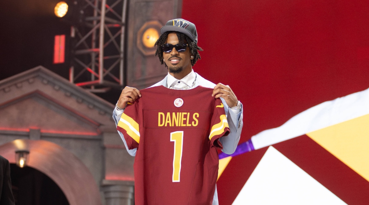 Washington Commanders quarterback Jayden Daniels might be taken first overall if there was a redo of the 2024 NFL Draft.
