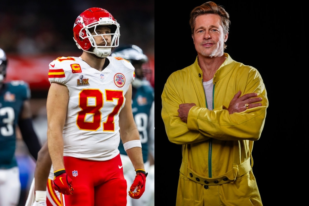 Brad Pitt Tells Travis Kelce His Favorite NFL Team Without Hesitation