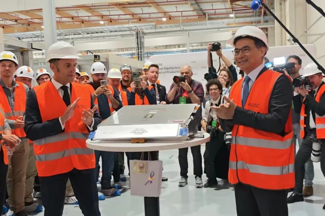 Chinese-owned EV battery maker AESC opens factory in France to supply Renault