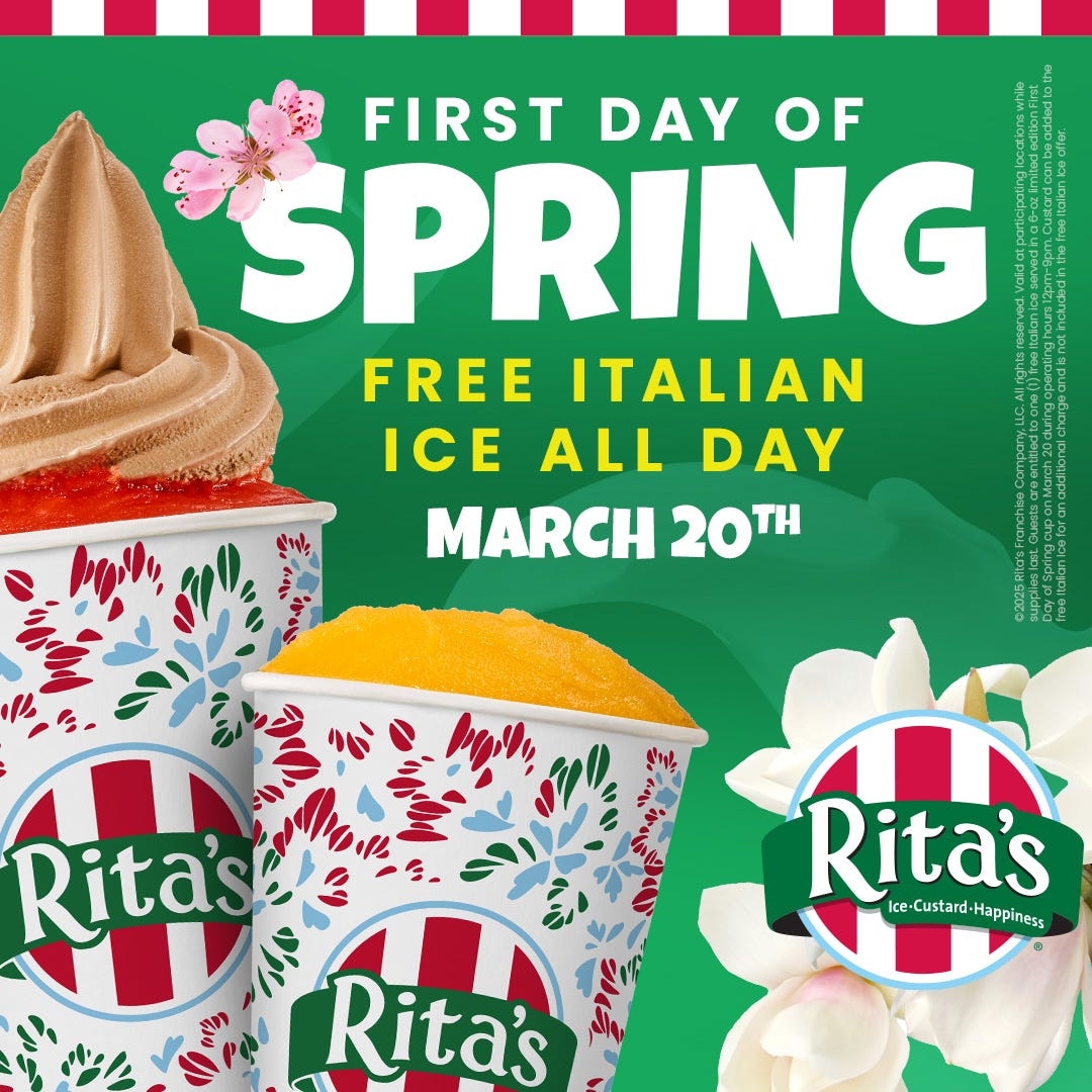 It's officially spring! Celebrate with freebies at Dairy Queen, Rita's Italian Ice, more