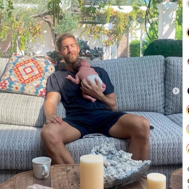Calvin Harris and Vick Hope welcome son into the world