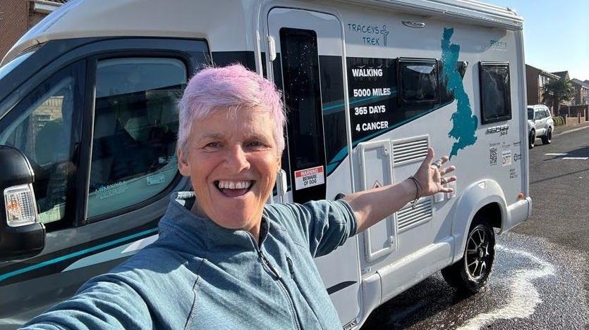 Widow halfway through 5,000-mile charity challenge