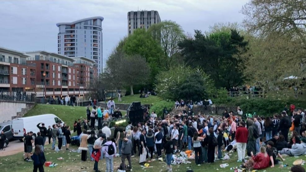 Rubbish piled up after pro-cannabis event in park