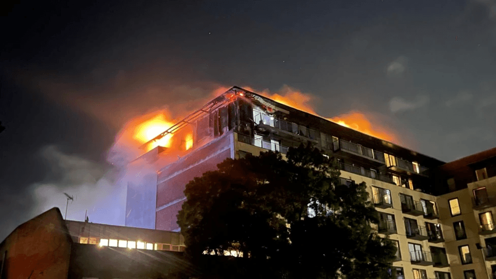 Flammable cladding helped fire spread across flats