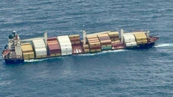 India state on alert after ship carrying hazardous cargo capsizes