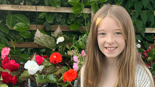 Girl raises £8k selling plants in memory of grandad