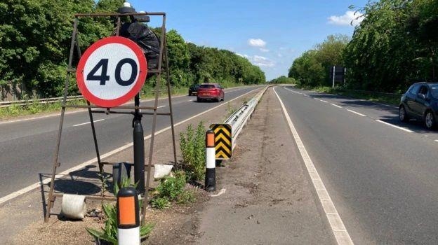 'Old A14' 40mph speed limit to be gone by summer