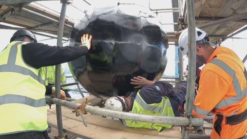Iconic 19th century time ball back on Edinburgh's Calton Hill