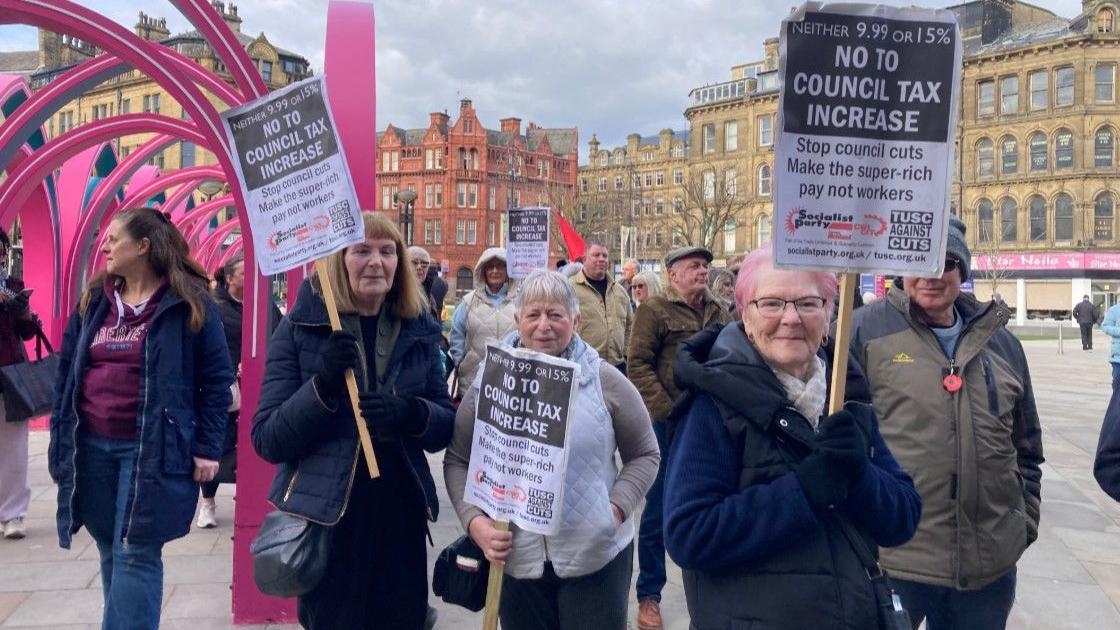 Protest over plans for 9.99% council tax hike
