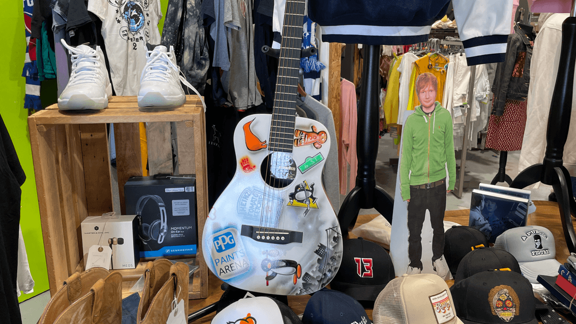Ed Sheeran's swimming trunks go under the hammer