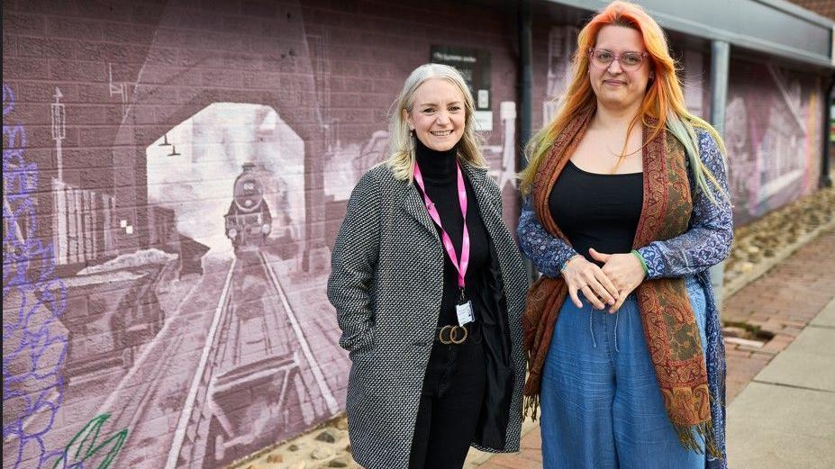 Market mural celebrates town's railway heritage