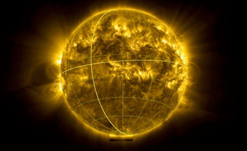 Spacecraft films first view of the Sun's south pole