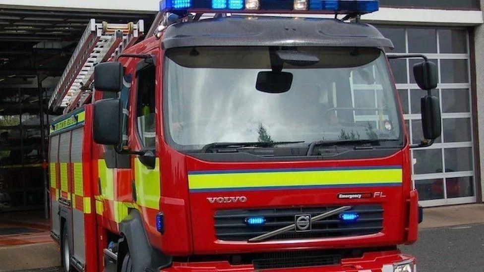 Trees and undergrowth 'well alight' at forest fire