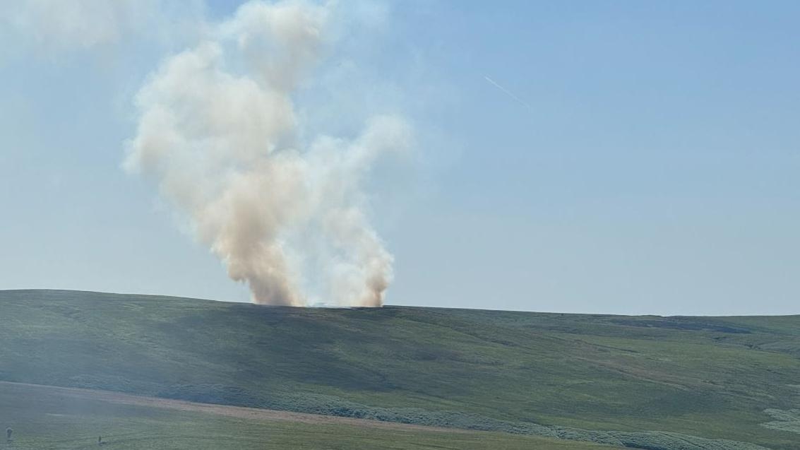 Fire crew response to moorland blaze scaled back