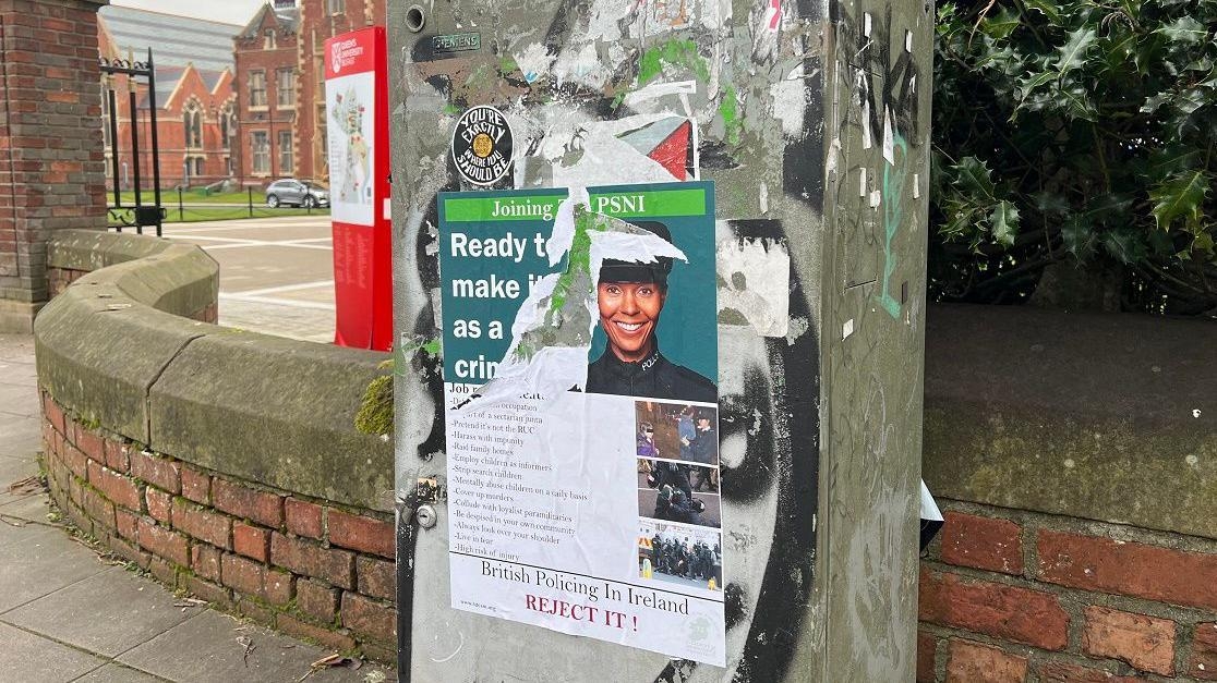 Anti-police posters 'unacceptable' and 'sinister'