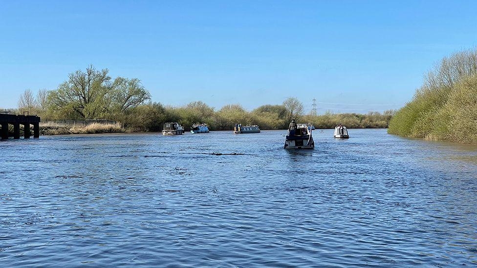 Flotilla of boats protest over waterways funding