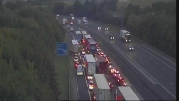 Lorry driver dies after motorway crash