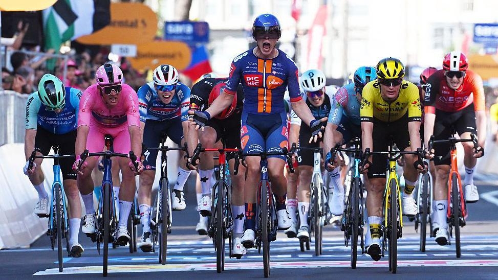Van Uden wins sprint as Pedersen retains race lead