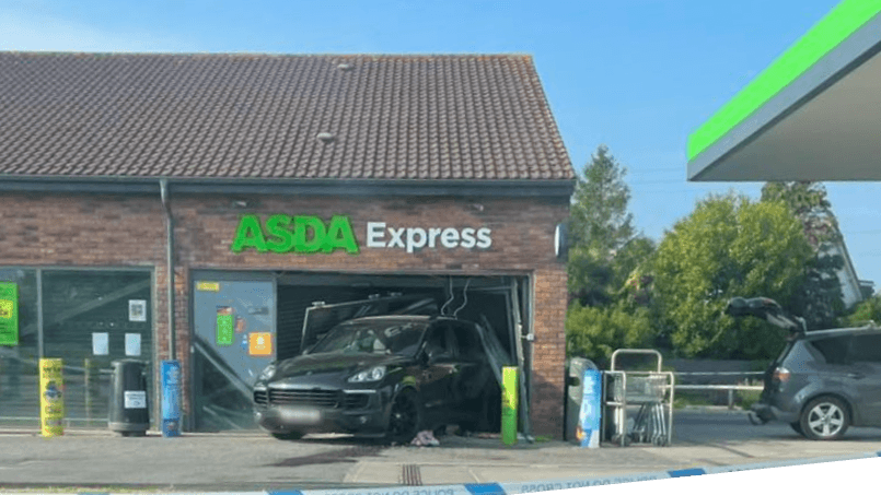 Ram-raiders dump Porsche used to smash shop