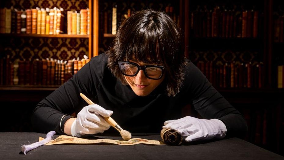 Rare medieval rolled manuscript found in convent