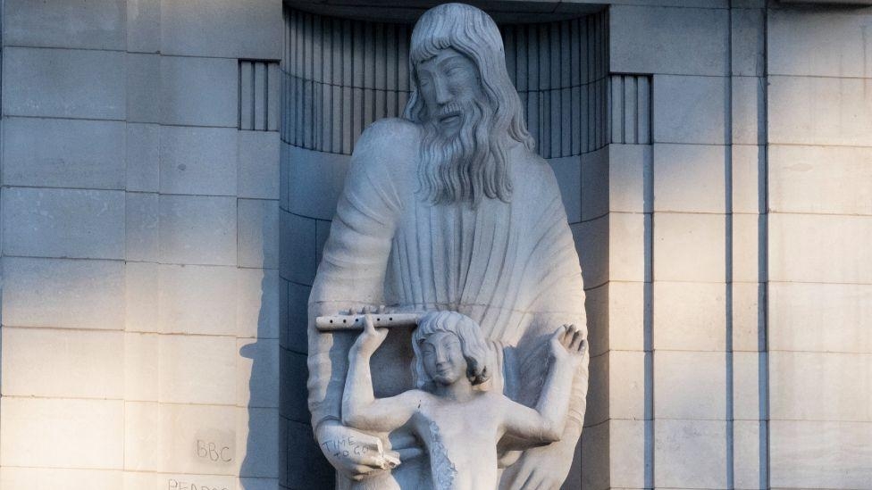 BBC unveils restored controversial Eric Gill statue