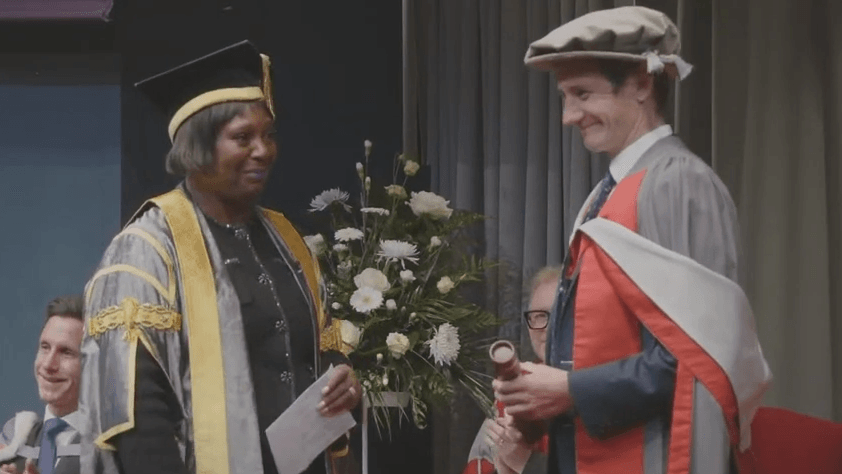 Double Olympic champion 'honoured' by degree