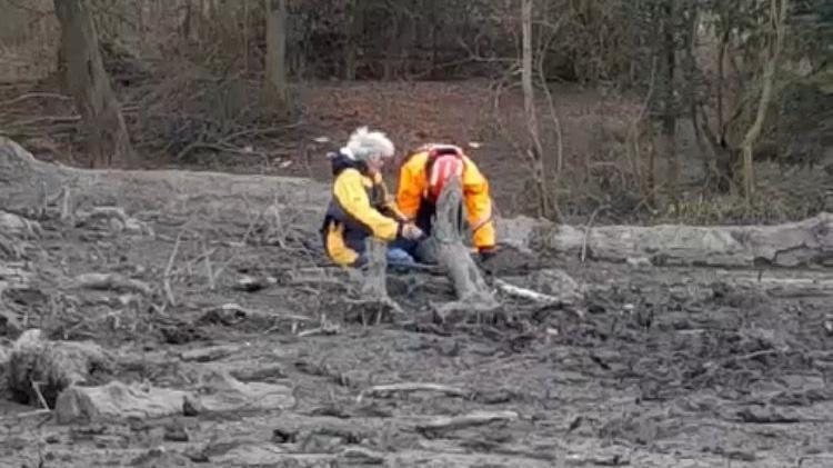 'I screamed for help as I sank in mud'