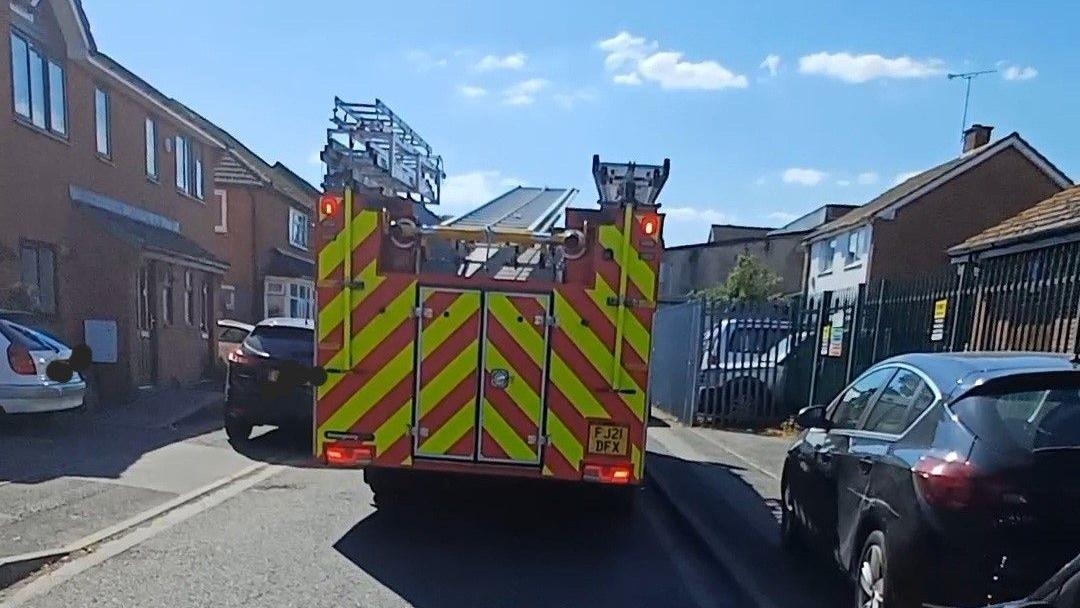 Warning after parked cars delay fire engine