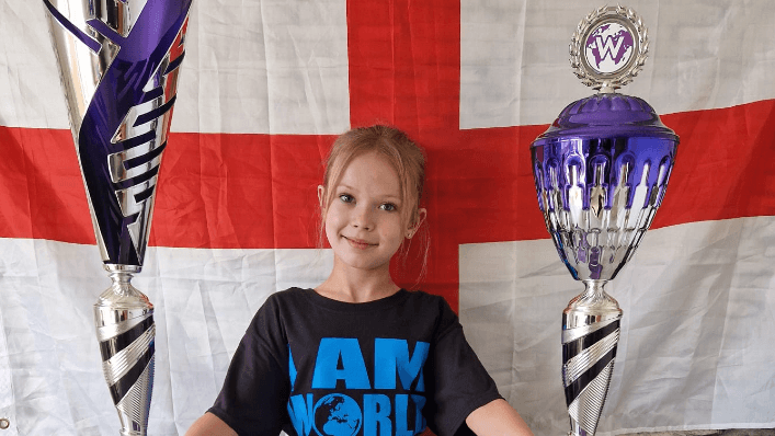 Dancer, 12, celebrates double world championship win
