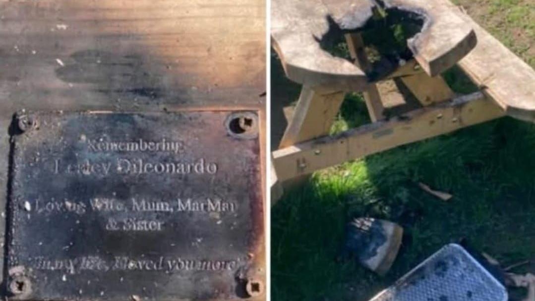 Town supports grieving family after BBQ damages bench