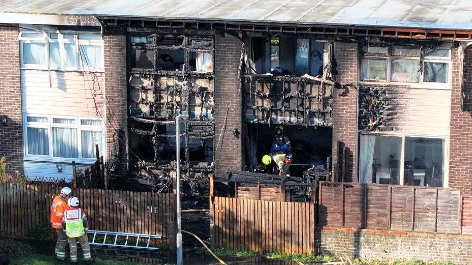 Smoke warning issued after fire engulfs property