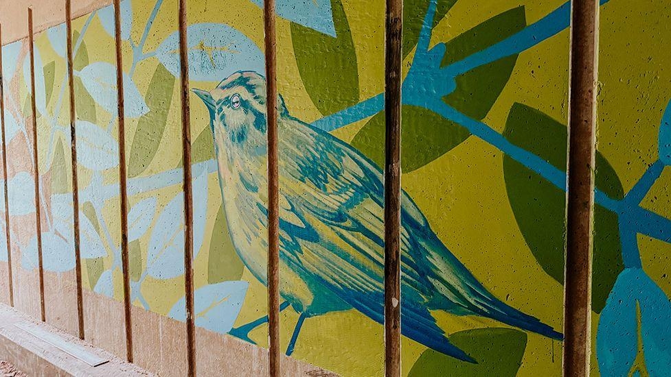 Country park tunnel gets mural to deter vandalism